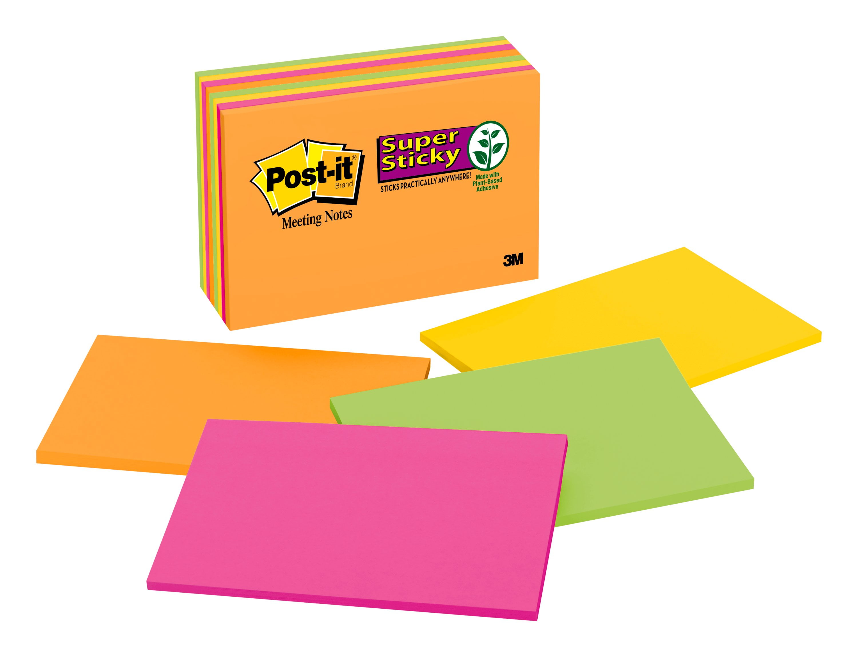 Post-It 3 in. x 3 in. Extreme Notes, Orange, Green and Yellow (45  Sheets-Pad)(3 Pads-Pack) THD-EXT33-3TRY - The Home Depot