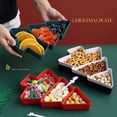 thumbnail image 2 of Yuarrent Suministros de cocina para el hogar, cuenco de fruta para árbol de Navidad, platos de plástico, bandeja de plástico para aperitivos Kits de decoración para fiestas azul, 2 of 6
