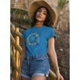 thumbnail image 2 of Buon Ferragosto Sea Wreath T-Shirt Women -Image by Shutterstock, Female Medium, 2 of 4