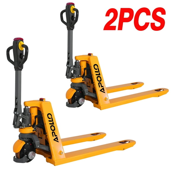 APOLLOLIFT 2PCS 24V/20AH Lithium Battery Electric Pallet Trucks 3300lb Load 48x27" Fork 3" Fork Lowered
