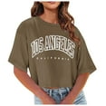 thumbnail image 1 of Soki Womens Tees Clearance Round Neck Graphic Shirts, 1 of 7