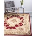 thumbnail image 2 of Unique Loom Versailles Medallion Motif Rug 3' 3 x 5' 3 Rectangle Burgundy/Ivory, 2 of 10