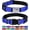 Dark Blue, variant on Three Tree Personalized Dog Collars with Engraved Name Plate, Silent No Jingle Custom Nylon Collar with Fixed ID Tag, Reflective Soft Neoprene Padded Breathable