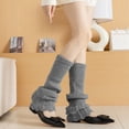 thumbnail image 2 of HNMKIU Winter Knitted Bohemian Boot Ankle Socks For Ladies Cozy Thermal Sleeves Fashionable Layering Leg Warmers Grey - One Size, 2 of 4
