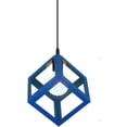 thumbnail image 2 of Modern Industrial Light Fixture, E27 Cage Metal Shade Ceiling Light (Cube Blue), 2 of 5