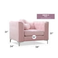 thumbnail image 2 of Glory Furniture Pompano Velvet Upholstered Chair in Pink, 2 of 9