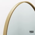 thumbnail image 2 of VIGO Arden 34 in. W x 78 in. H Framed Fixed Shower Screen Door in Matte Brushed Gold with 3/8 in. (10mm) Clear Glass, 2 of 13
