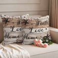 thumbnail image 2 of Rustic Star Brown Outdoor Waterproof Pillow Covers, Vintage Plants Berry Wooden Grain Decorative Square Throw Pillowcase Sofa Cushion Sham for Patio/Couch/Chair, 26"x26" 2 Pack, 2 of 8