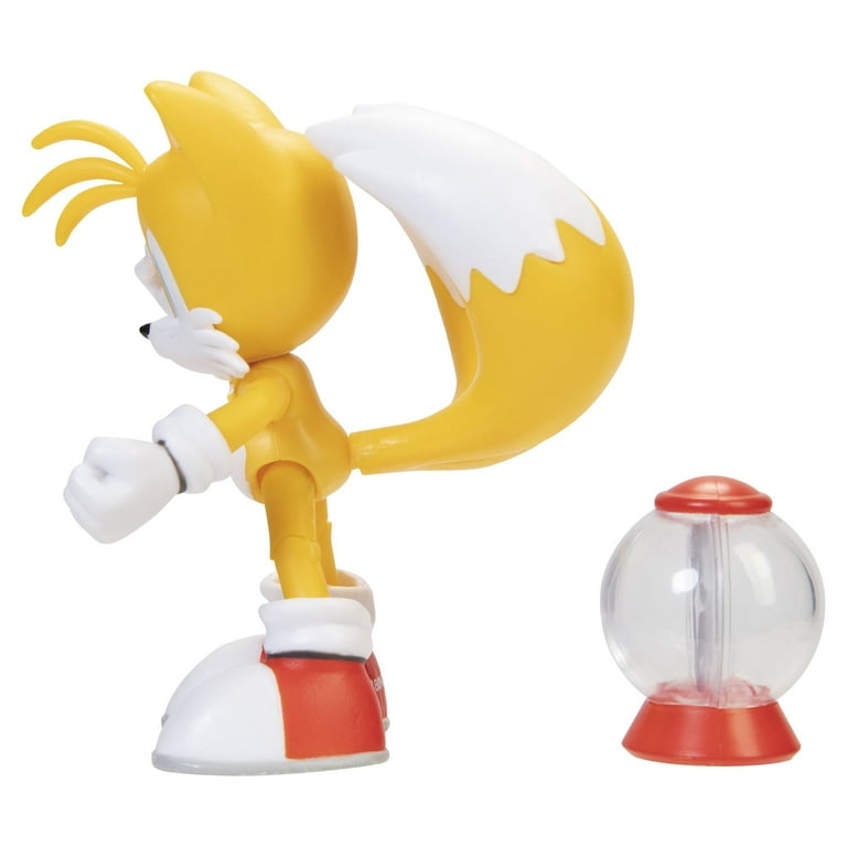Sonic The Hedgehog - Tails with Invincible Item Box - 4 Inch Action Figure  