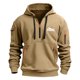 thumbnail image 3 of Sudadera con capucha para hombre, de manga larga, con diseño de cremallera, sudadera con capucha para hombre, ropa deportiva, chaqueta informal ajustada, 3 of 5