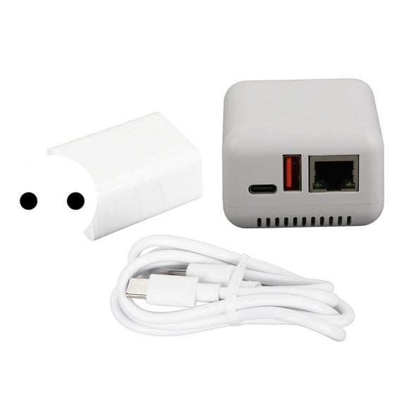 ZOUSSIQI USB 2.0 Network Print Server 5V LAN Print Share Server Wireless Print Server for Windows XP for Android for Linux 3.4 100‑240V EU Plug EL225#25325