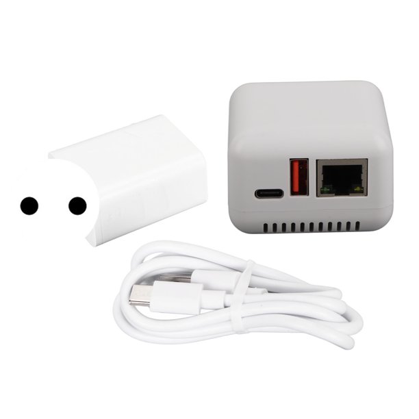 Servidor de impresión de red USB 2.0 Servidor compartido de impresión LAN de 5 V Servidor de impresión inalámbrico para Windows XP para Android para Linux 3.4 100-240 V Enchufe de la UE