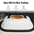 thumbnail image 2 of Horno asador, buffet de horno asador de pavo de 26 cuartos con tapa auto-bastante, horno asador eléctrico de 1450 W con asas de tacto frío, horno asador de acero inoxidable con bandeja y rejilla extra, 2 of 5