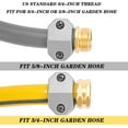 thumbnail image 3 of Garden Water Hose Repair Kit, 2 set Male and Female Water Hose Repair Fittings, Zinc and Aluminum Garden Hose End Mender Fit for 5/8" and 3/4" Garden Hose Connector, Gray, 3 of 7