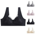 thumbnail image 2 of Npasoilc front open bras for women full coverage Wireless Bra No UnderwireMiddle Aged And Elderly Bras Without Steel Rings Large Size Underwear Front Button Style Bra Comfortable Bra, 2 of 3