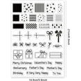 thumbnail image 6 of Gift Box Clear Stamps Bow Silicone Stamps Strip Pattern Rubber Stamps Wish Words Silicone Transparent Seal Stamps for DIY Card Making Scrapbooking Photo Album, 6 of 8