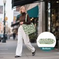 thumbnail image 7 of FORMRS Tote Bag for Women Quilted Large Capacity Travel Work Carry On Shoulder Handbag, Green Floral, 7 of 7