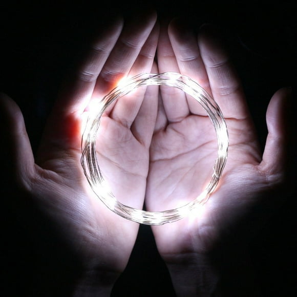 10ft (3m) 30 LEDs Fairy LED Wire String Lights - Starry Starry Lights w/Timer Battery Box for Festival, Holiday, Christmas, Wedding and Party - Pure White - Battery Powered, Waterproof THL-02