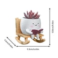 thumbnail image 3 of Rocking Chair Face Planter,Cute Pots for Indoor Outdoor Plants,Succulent Pots with Drainage Hole,Unique Funny Flower Pot for Succulents, Gifts for Mother's Day, Birthday, Christmas, 3 of 8
