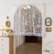 thumbnail image 1 of Nvzi Cortinas cortas - Cortinas blancas de 140*45cm - Cortinas con bolsillo para barra de 2 secciones, cortinas de cocina vintage para ventanas pequeñas, cortinas para media ventana., 1 of 5
