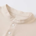 thumbnail image 4 of biudgviw Men's Henley Short Sleeve Shirt Casual Stylish Summer Tee Tops Comfy Textured Button T-Shirt for Everyday Wear, 4 of 6