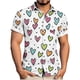 thumbnail image 1 of Ceisia Fashion Unisex Men Women Casual Short Sleeve Printed Turndown Collar Button Gift Shirt, 1 of 6