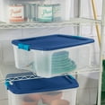 thumbnail image 6 of Sterilite 12 Gallon Latch and Carry Storage Tote Box Container, Clear  (18 Pack), 6 of 9