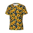 thumbnail image 3 of Rocae Sunflowers for Men's Moisture-Wicking Crew Tee - T-Shirt for Sports, Outdoor Activities, and Casual WearX-Large, 3 of 9