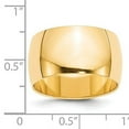thumbnail image 7 of 14K Yellow Gold 12mm Half Round Band Ring Size 7.5, 7 of 7