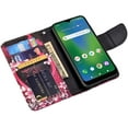 thumbnail image 5 of Cricket Influence/AT&T Maestro Plus Wallet Case, [Kickstand Feature] Pu Leather Wallet Case with ID & Card Slots - Hot Pink Heart, 5 of 6