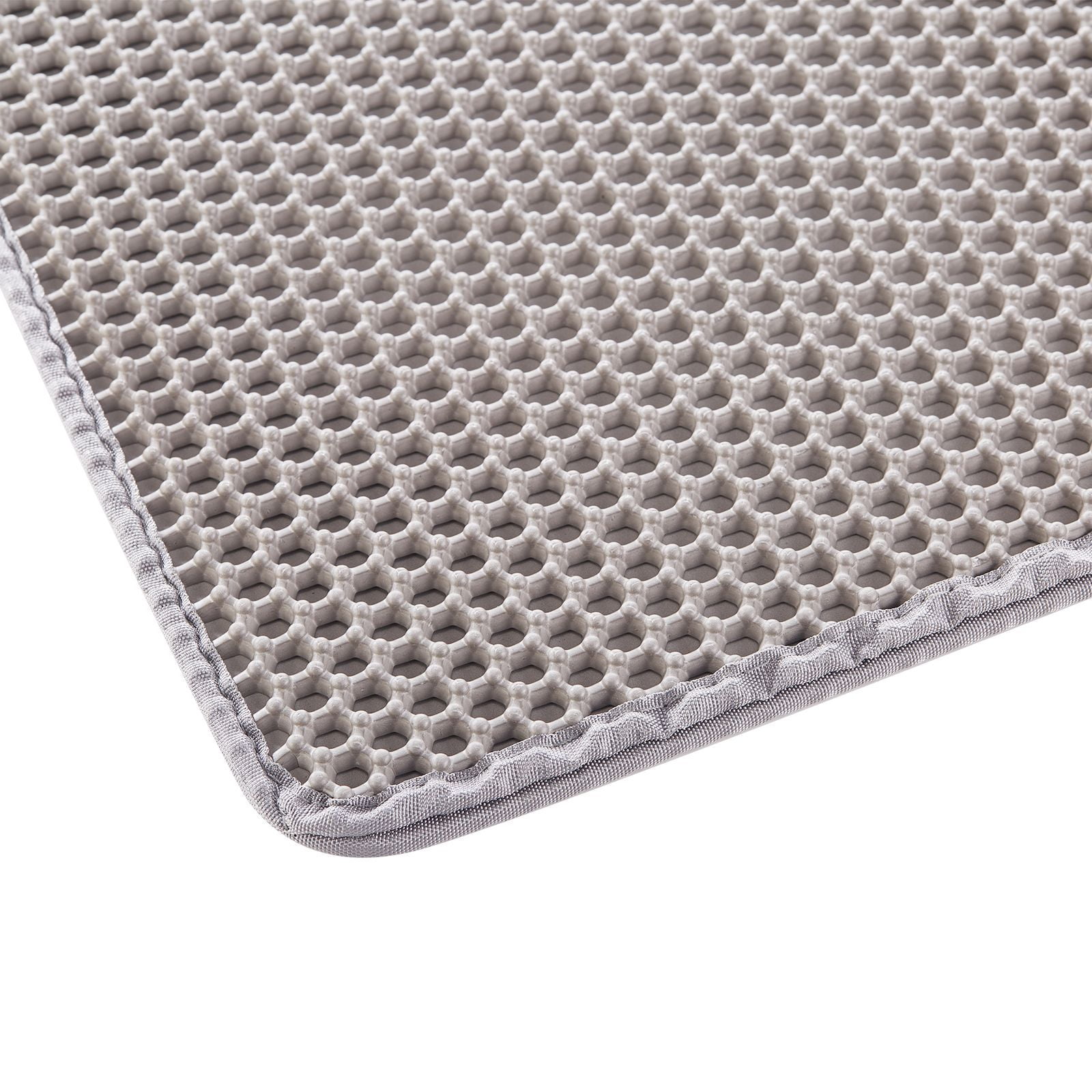 Cat Litter Trapping Mat 24"x15" - Double Layer Honeycomb Design, Non-Slip & Urine-Proof - Waterproof Litter Box Mat for Kitty Litter Tracking Control - Easy to Clean, Durable Floor Protection