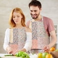 thumbnail image 3 of Pioneer Flower Floral Print Pattern Apron-Garden Aprons for Women with Pockets-Cotton Linen Waterproof Kitchen Cooking Gardening Aprons Adjustable for Kitchen,Cooking,BBQ and Salon 33x27 Inch, 3 of 7