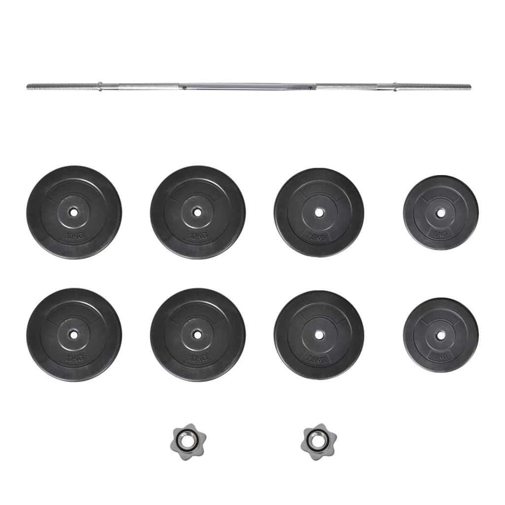 vidaXL Barbell with Plates Set 132.3 lb