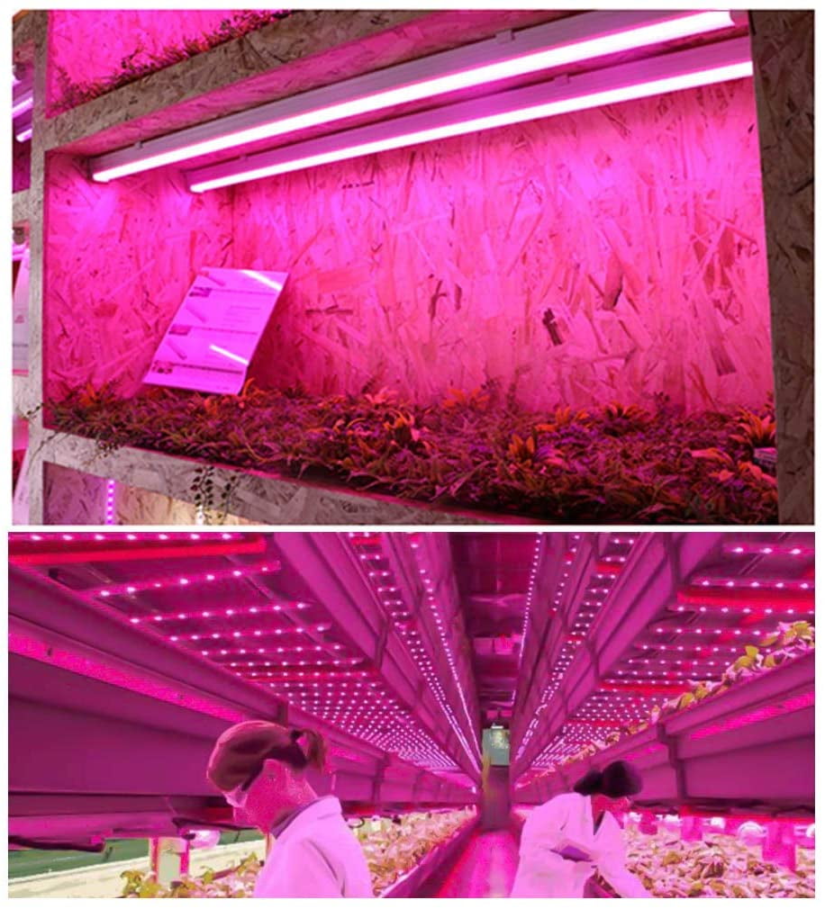 252W Monios-L T8 LED Grow Light 4FT 6×42W Plant Grow Light Strips with Reflec 
