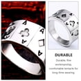thumbnail image 2 of MasteelfCA 1 Pce Bague en Acier Inoxydable Mode Bijou Doigt Exquis Décoration Rétro, 2 of 7