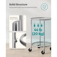 thumbnail image 6 of 29-Gallon Rolling Laundry Hamper with Steel Frame, 4 Casters & 2 Brakes, Includes Removable Bag, Camel Brown and Metallic Silver, 6 of 6