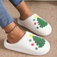 thumbnail image 3 of Chenyee Cute Christmas Slippers for Women Memory Foam Indoor Outdoor Comfortable Non Slip Fuzzy Slippers, 3 of 8