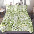 thumbnail image 1 of HAHDAXIA Plant Green Pattern Bedding Solid Comforter Set for All Seasons,3 Pieces(1 Comforter+2 Pillowcases),Soft Microfiber Bedding Set Twin(86"x70"), 1 of 7