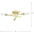 thumbnail image 5 of P350225-012-Progress Lighting-Astra - 3 Light Semi-Flush Mount In Modern Style-5.12 Inches Tall and 18 Inches Wide-Satin Brass Finish, 5 of 5