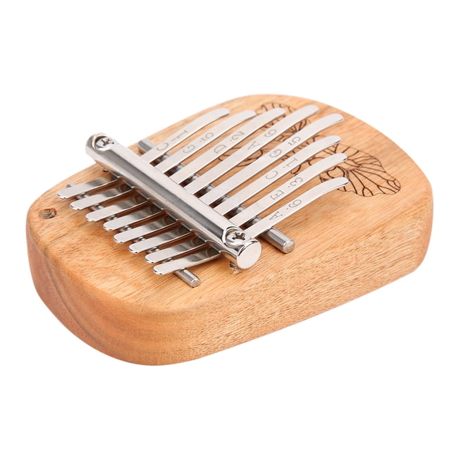 GECKO K‑8CA Kalimba Thumb Piano Instrumento de percusión Madera de alcanfor 8‑Key Mini orificio para colgar