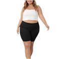 thumbnail image 4 of Tumotour Yoga Shorts For Women Plus Size Yoga Pants Cropped Trousers Solid Color Lace Elastic High Waisted Running Workout Gym Shorts, 4 of 9