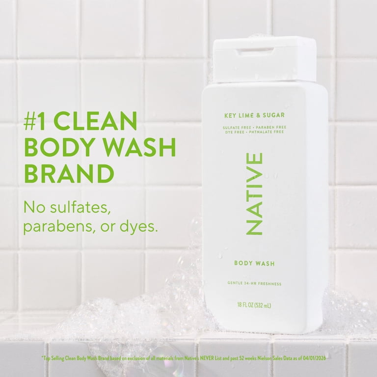 りんかExecutive Key Wash ➕ NMクレンジング Native Body Wash Key Lime & Sugar 18 oz - Walmart.com