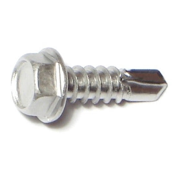 #12-14 x 3/4" 410 Stainless Hex Head Self-Drilling Screws SSHWSS-109 (41 pcs.)