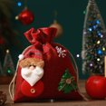 thumbnail image 1 of Suministros de Decoración Navideña Bolsas de Lino con Forma de Manzana Bolsas de Dulces Bolsas de Regalo con Estampado de Dibujos Animados Bolsas Navideñas Bolsas de Almacenamiento Pequeñas, 1 of 6