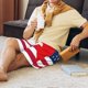 thumbnail image 5 of Balery USA Switzerland Pantalones cortos de pijama de punto de algodón para hombre con cinturilla y bolsillos-Medium, 5 of 6