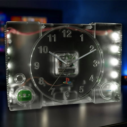 PlayStation PS1 Console Desktop or Wall Mount Clock With LED Lights