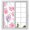 Pink, variant on Yellow Watercolor Floral Window Privacy Film, Spring Flower Abstract Art Static Cling UV Sun Blocking Heat Control Window Tint Day and Night, Non-Adhesive One Way Windows Privacy Cover 19.6''x39.3''