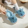 thumbnail image 6 of Sogetch Womens Cute Shark Slippers Soft Warm Fuzzy House Shoes for Women and Men, 6 of 7