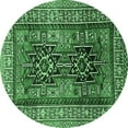 thumbnail image 1 of Ahgly Company Indoor Round Persian Emerald Green Traditional Area Rugs, 3' Round, 1 of 4