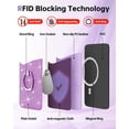 thumbnail image 4 of Cartera magnética con anillo para iPhone Gospire Purple, 4 of 7